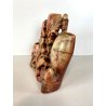 ANTICA COMPOSIZIONE VASI INTAGLIO PIETRA SAPONARIA ARTE ORIENTALE 19x6,5x15cm/h