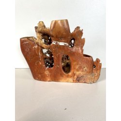 ANTICA COMPOSIZIONE VASI INTAGLIO PIETRA SAPONARIA ARTE ORIENTALE 19x6,5x15cm/h