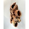ANTICA COMPOSIZIONE VASI INTAGLIO PIETRA SAPONARIA ARTE ORIENTALE 19x6,5x15cm/h