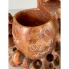 ANTICA COMPOSIZIONE VASI INTAGLIO PIETRA SAPONARIA ARTE ORIENTALE 19x6,5x15cm/h