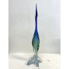 SCULTURA AIRONE Seguso Poli VETRO MURANO SOMMERSO BLU VERDE TRANSPARENTE H48cm