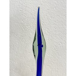 SCULTURA AIRONE Seguso Poli VETRO MURANO SOMMERSO BLU VERDE TRANSPARENTE H48cm