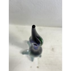 SCULTURA AIRONE Seguso Poli VETRO MURANO SOMMERSO BLU VERDE TRANSPARENTE H48cm
