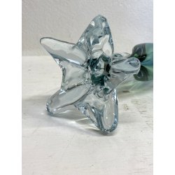 SCULTURA AIRONE Seguso Poli VETRO MURANO SOMMERSO BLU VERDE TRANSPARENTE H48cm