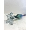 SCULTURA AIRONE Seguso Poli VETRO MURANO SOMMERSO BLU VERDE TRANSPARENTE H48cm
