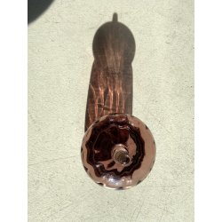 VASO VETRO SOFFIATO AMETISTA Empoli BOMBONIERA BISCOTTIERA con TAPPO MID-CENTURY