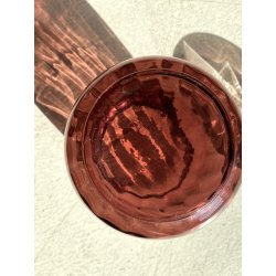VASO VETRO SOFFIATO AMETISTA Empoli BOMBONIERA BISCOTTIERA con TAPPO MID-CENTURY
