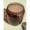 VASO VETRO SOFFIATO AMETISTA Empoli BOMBONIERA BISCOTTIERA con TAPPO MID-CENTURY