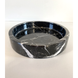 SVUOTATASCHE DESIGN MODERNISTA MARMO NERO VENATURE BIANCHE PORTACENERE ANNI '70