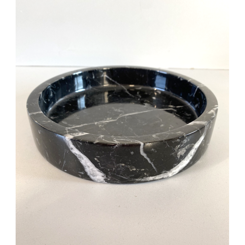 SVUOTATASCHE DESIGN MODERNISTA MARMO NERO VENATURE BIANCHE PORTACENERE ANNI '70