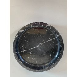 SVUOTATASCHE DESIGN MODERNISTA MARMO NERO VENATURE BIANCHE PORTACENERE ANNI '70