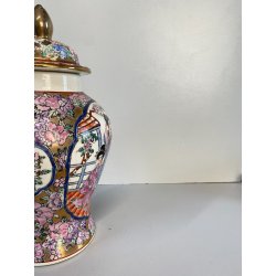 VASO GINGER CINESE con COPERCHIO PORCELLANA STILE Royal Satsuma 28 cm/h  '70