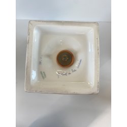 VASO PORCELLANA AZZURRA ORO Limoges FRANCE DECORO BOUQUET FIORI DIPINTO A MANO