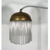 LAMPADA TERRA PIANTANA DESIGN ANNI 60 METALLO OTTONE VETRO FLOOR LAMP CASCATA