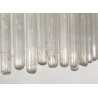 LAMPADA TERRA PIANTANA DESIGN ANNI 60 METALLO OTTONE VETRO FLOOR LAMP CASCATA