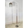 LAMPADA TERRA PIANTANA DESIGN ANNI 60 METALLO OTTONE VETRO FLOOR LAMP CASCATA