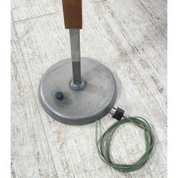 LAMPADA TERRA PIANTANA DESIGN ANNI 60 METALLO OTTONE VETRO FLOOR LAMP CASCATA