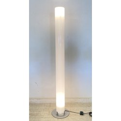LAMPADA TERRA PLEXIGLASS PIANTANA DESIGN ANNI 70 METALLO CROMATO FLOOR LAMP