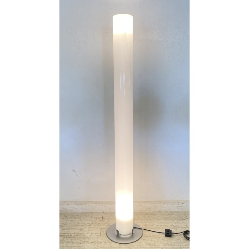 LAMPADA TERRA PLEXIGLASS PIANTANA DESIGN ANNI 70 METALLO CROMATO FLOOR LAMP