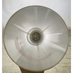 LAMPADA TERRA PLEXIGLASS PIANTANA DESIGN ANNI 70 METALLO CROMATO FLOOR LAMP