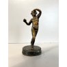 ANTICO BRONZO MINIATURA SCULTURA FAUNO DANZANTE GRAND TOUR Pompei  11,5cm/h '800