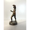 ANTICO BRONZO MINIATURA SCULTURA FAUNO DANZANTE GRAND TOUR Pompei  11,5cm/h '800