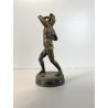 ANTICO BRONZO MINIATURA SCULTURA FAUNO DANZANTE GRAND TOUR Pompei  11,5cm/h '800