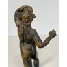 ANTICO BRONZO MINIATURA SCULTURA FAUNO DANZANTE GRAND TOUR Pompei  11,5cm/h '800