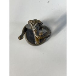 ANTICO BRONZO MINIATURA SCULTURA FAUNO DANZANTE GRAND TOUR Pompei  11,5cm/h '800