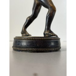 ANTICO BRONZO MINIATURA SCULTURA FAUNO DANZANTE GRAND TOUR Pompei  11,5cm/h '800