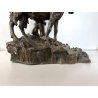 ANTICA SCULTURA BRONZO "PASTORELLO con CAPRA" SCUOLA NAPOLETANA 40 cm/h XX sec