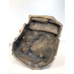 ANTICA SCULTURA BRONZO "PASTORELLO con CAPRA" SCUOLA NAPOLETANA 40 cm/h XX sec