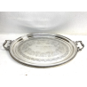 ANTICO VASSOIO PLACCATO ARGENTO EPNS 1910 Marina Britannica HMS Hermes MILITARIA
