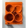 SERVIZIO Thè CAFFè CERAMICA Gabbianelli "EL 3" 5Pz. ARANCIONE LUCIDO '60 POP ART