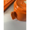SERVIZIO Thè CAFFè CERAMICA Gabbianelli "EL 3" 5Pz. ARANCIONE LUCIDO '60 POP ART