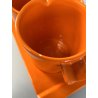SERVIZIO Thè CAFFè CERAMICA Gabbianelli "EL 3" 5Pz. ARANCIONE LUCIDO '60 POP ART