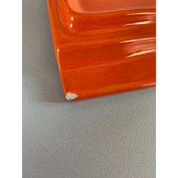 SERVIZIO Thè CAFFè CERAMICA Gabbianelli "EL 3" 5Pz. ARANCIONE LUCIDO POP ART '60