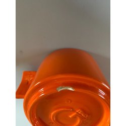 SERVIZIO Thè CAFFè CERAMICA Gabbianelli "EL 3" 5Pz. ARANCIONE LUCIDO POP ART '60