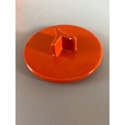 SERVIZIO Thè CAFFè CERAMICA Gabbianelli "EL 3" 5Pz. ARANCIONE LUCIDO POP ART '60