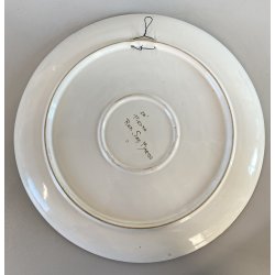 PIATTO PARATA MAIOLICA Ca Pirota REP. SAN MARINO  PAESAGGIO TESA GROTTESCHE '50