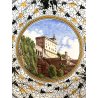 PIATTO PARATA MAIOLICA Ca Pirota REP. SAN MARINO  PAESAGGIO TESA GROTTESCHE '50