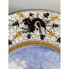 PIATTO PARATA MAIOLICA Ca Pirota REP. SAN MARINO  PAESAGGIO TESA GROTTESCHE '50