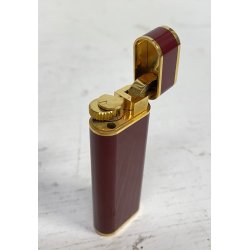 RARO ACCENDINO VINTAGE Cartier France LIGHTER MOD. Trinity BORDEAUX GOLD
