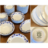 SERVIZIO PIATTI CERAMICA Diamondstone RICHARD GINORI Laveno 73pz Pop DIFETTI '60