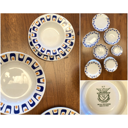 SERVIZIO PIATTI CERAMICA Diamondstone RICHARD GINORI Laveno 73pz Pop DIFETTI '60