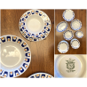 SERVIZIO PIATTI CERAMICA Diamondstone RICHARD GINORI Laveno 73pz Pop DIFETTI '60