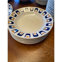SERVIZIO PIATTI CERAMICA Diamondstone RICHARD GINORI Laveno 73pz Pop DIFETTI '60