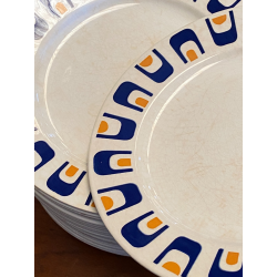 SERVIZIO PIATTI CERAMICA Diamondstone RICHARD GINORI Laveno 73pz Pop DIFETTI '60