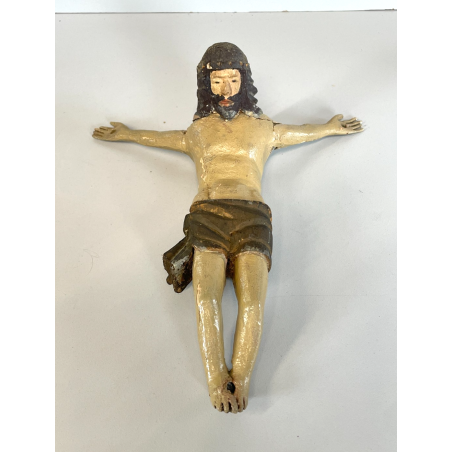 ANTICO PICCOLO CROCIFISSO CRISTO LEGNO GESSO EPOCA '800 SCULTURA RELIGIOSA CROCE