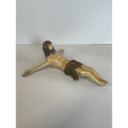 ANTICO PICCOLO CROCIFISSO CRISTO LEGNO GESSO EPOCA '800 SCULTURA RELIGIOSA CROCE